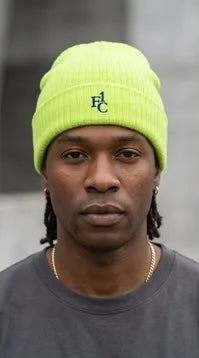 Embroidered Ribbed Knit Beanie — Classic Cuff Winter Hat with Small Logo
