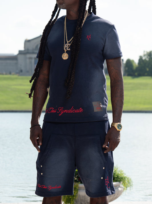 Navy Piolt Short Set