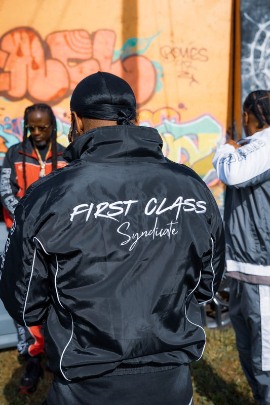 FIRST CLASS SYNDICATE BLACK AVIATOR JACKET
